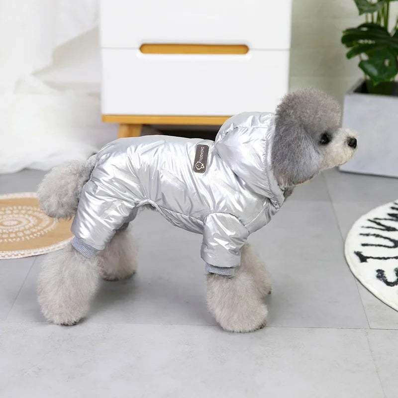 Combinaison Hivernale Imperméable Pour Petits Chiens Gris