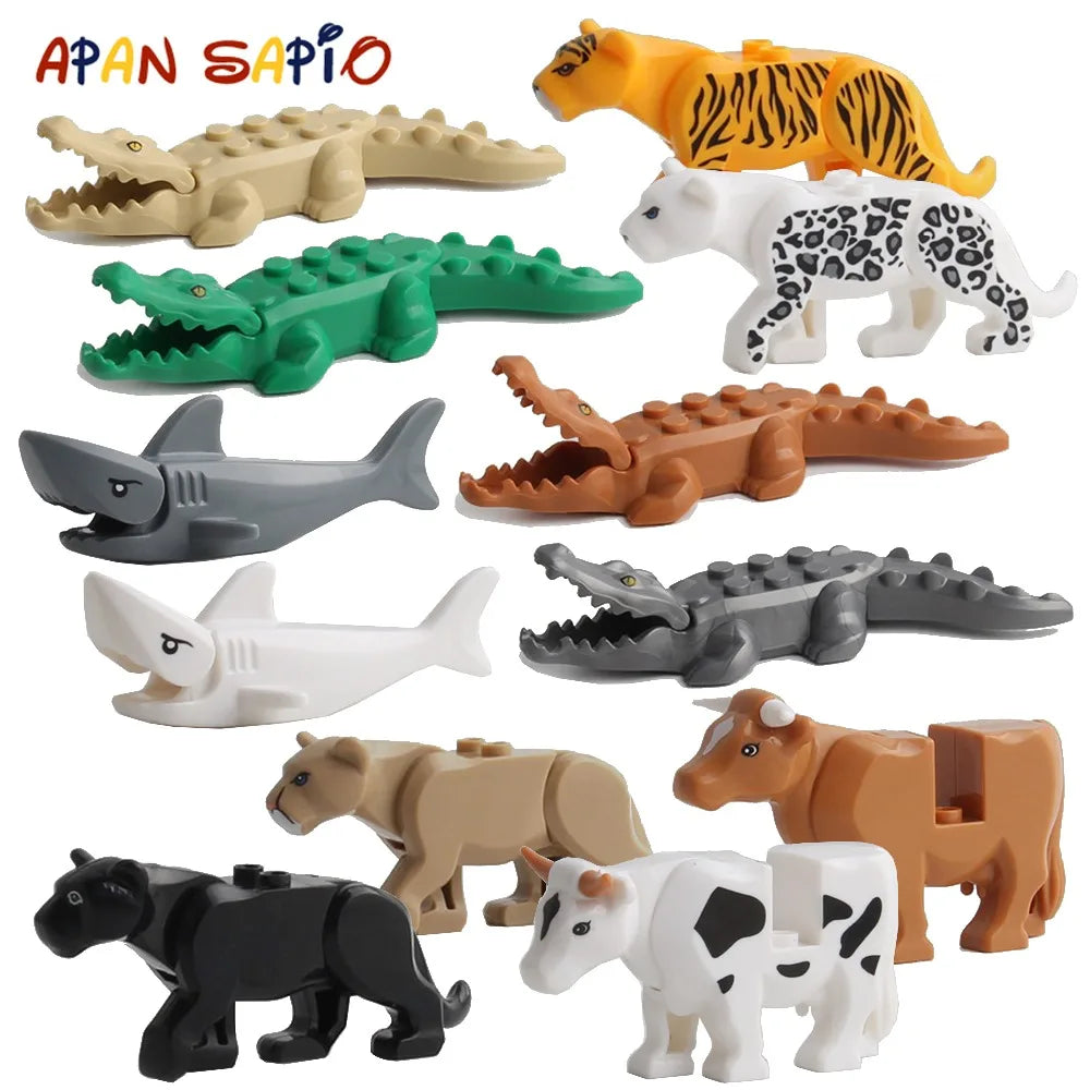 Blocs De Construction Animaux Crocodile Léopard Modèle Éducatif Briques Pour Enfants Jouets by LSDLBoutique.ch