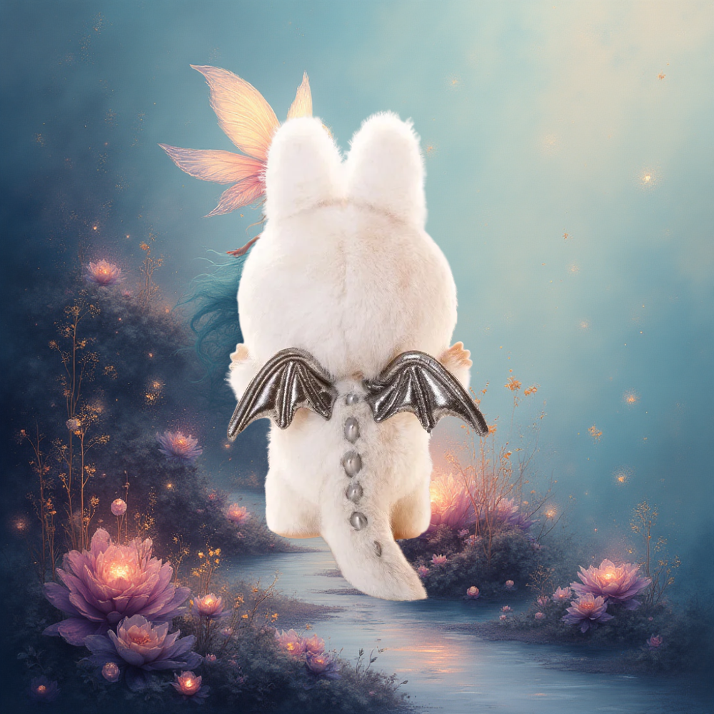 Labubu Zimomo Brun Blanc 