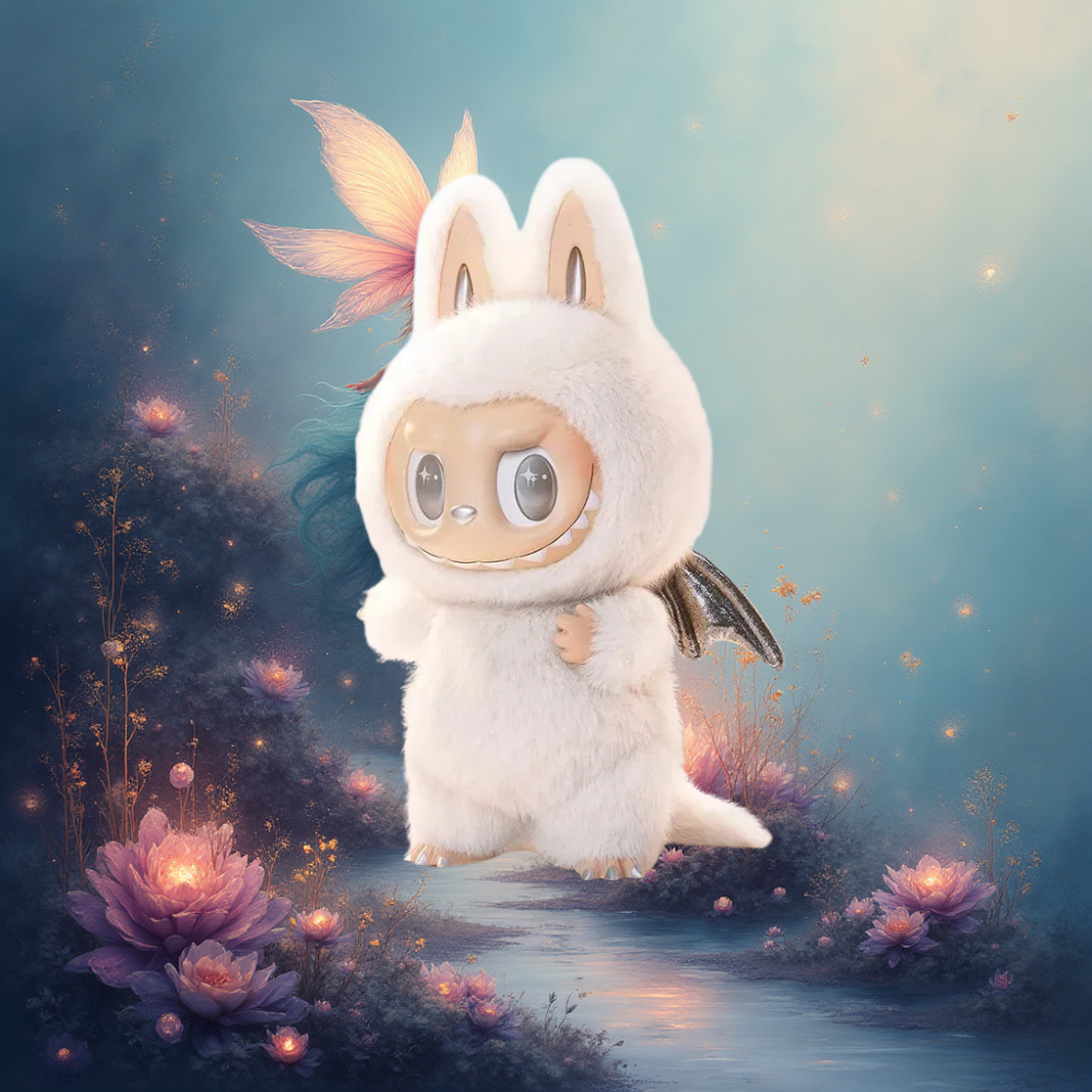 Labubu Zimomo Brun Blanc 