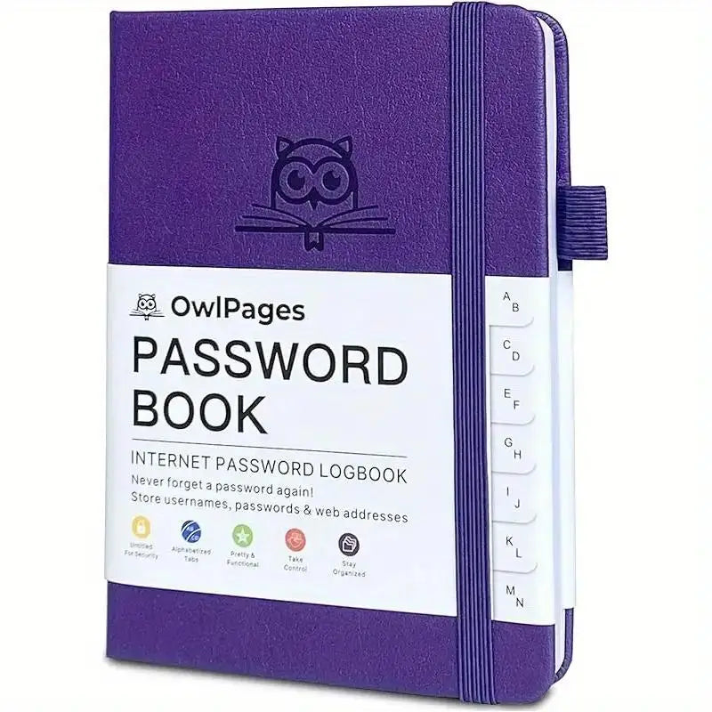 Password Notebook with Hardcover and Alphabetical Tabs