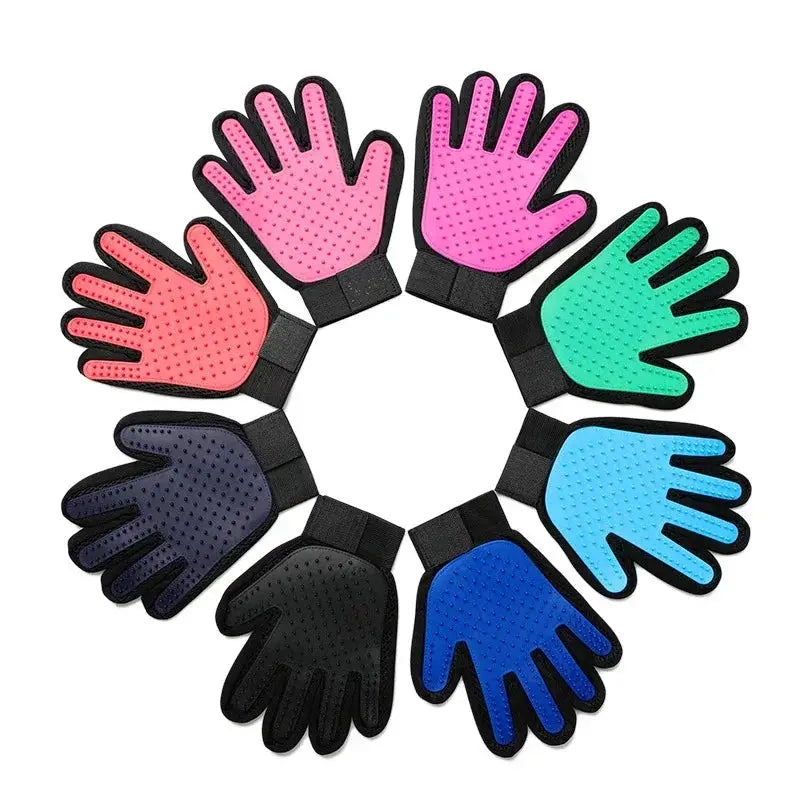 Gant de toilettage en silicone pour chats et chiens, LSDLBoutique, ensemble multicolore, élimination des poils