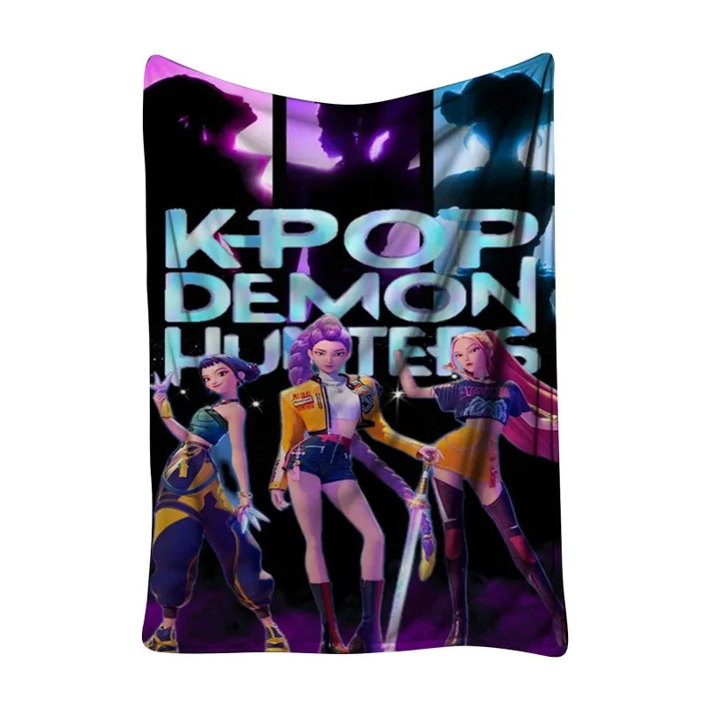 Couverture Polaire Kpop Demon Hunters Motif Imprimé