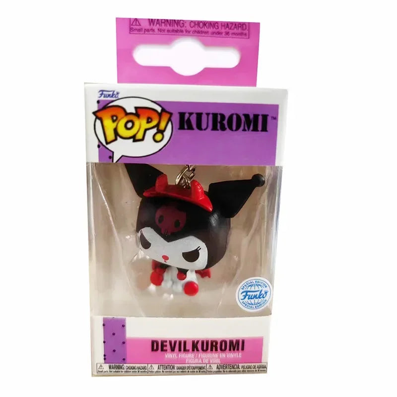 Funko Pop ma mélodie Kuromi avec Baku porte-clés jouet Hello Kitty Pochacco diable Kuromi poche Pop porte-clés modèle à collectionner jouets by LSDLBoutique.ch
