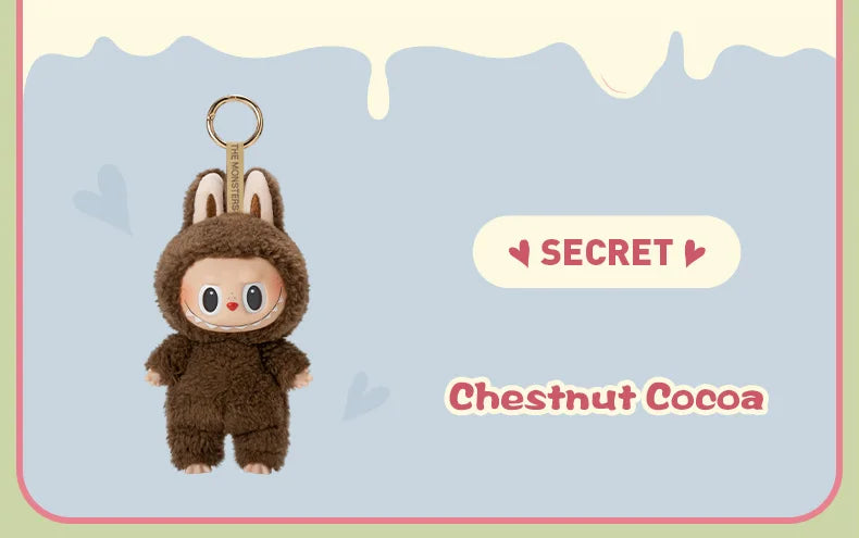 POP MART Die Monster Labubu Macaron Braune Vinylfigur