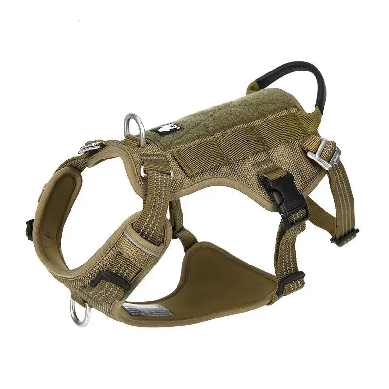 Harnais Truelove TLH7011 pour chien anti-évasion réfléchissant en nylon kaki