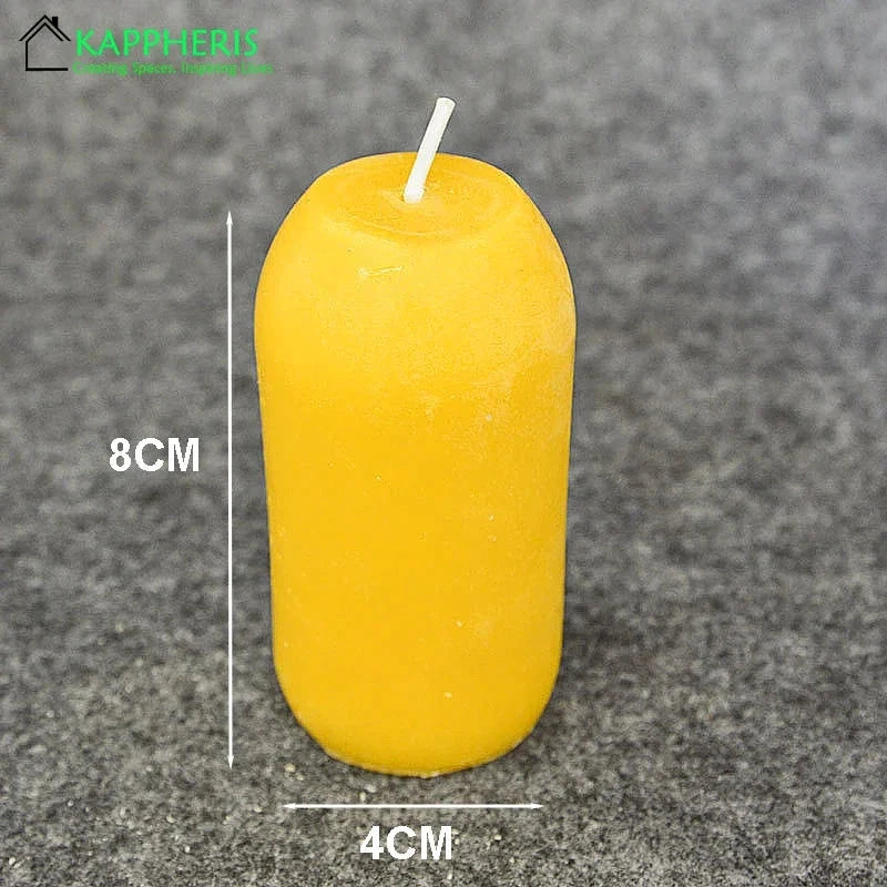 KAPPHERIS Handgefertigte, unparfümierte Bienenwachskerze