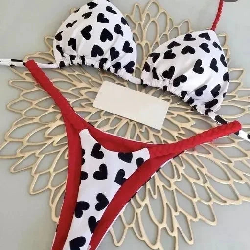 Les Secrets de Léa – Bikini imprimé G-string dos nu Ilona