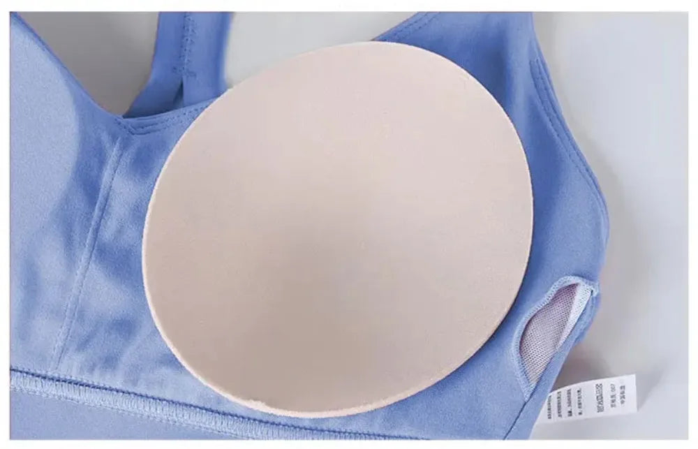 Naked Feeling Ensemble Sport Sans Couture Bleu Femme