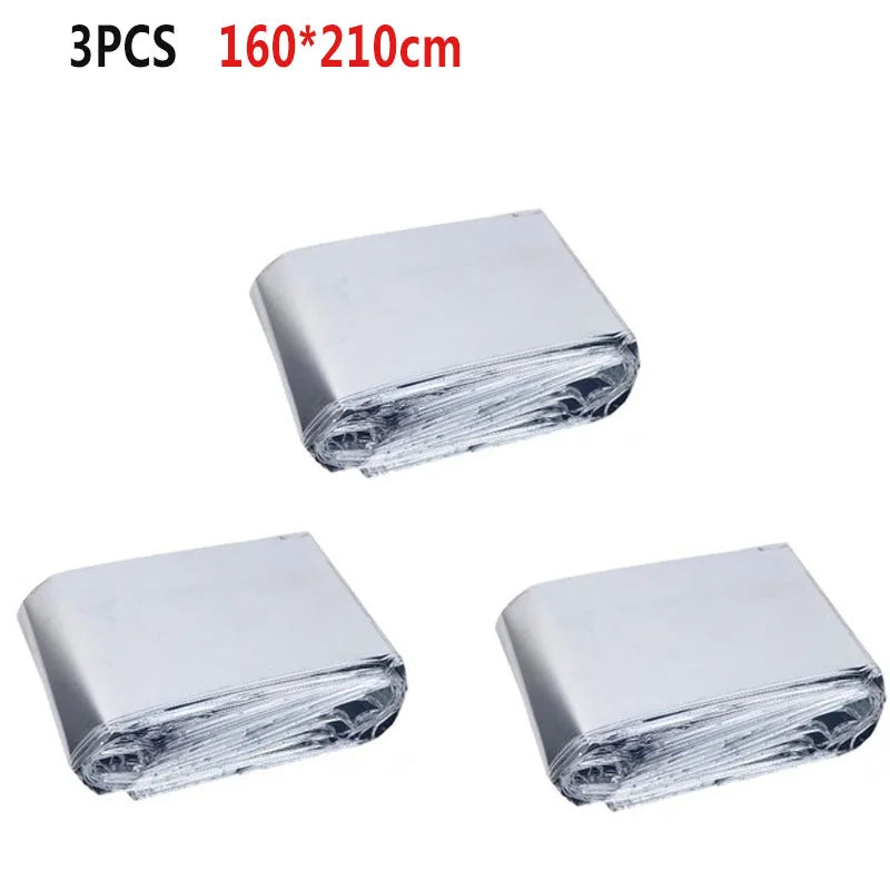 Lot De 3 Couvertures De Survie Thermiques 160x210 cm Mylar Réfléchissant Étanches by LSDLBoutique