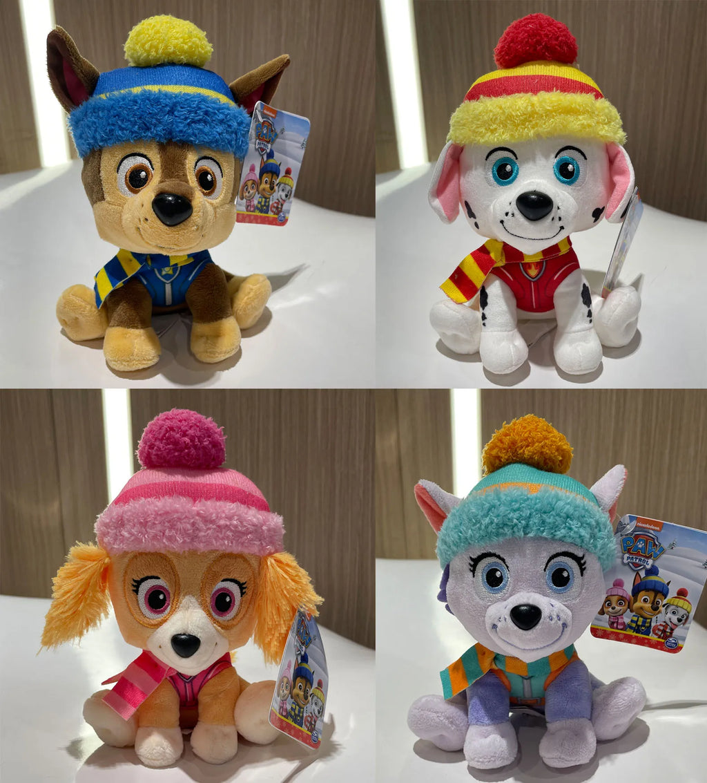 Original PAW Patrol Holiday Style Skye Chase Everest en écharpe et chapeau Jouet en peluche sous licence officielle pour les âges de 1 et plus de 6 pouces 15,2 cm by LSDLBoutique.ch