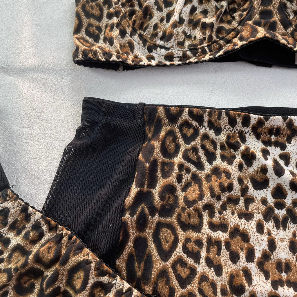 Ellolace Dessous-Set, feiner Satin und Spitze, Rot, 5-teilig