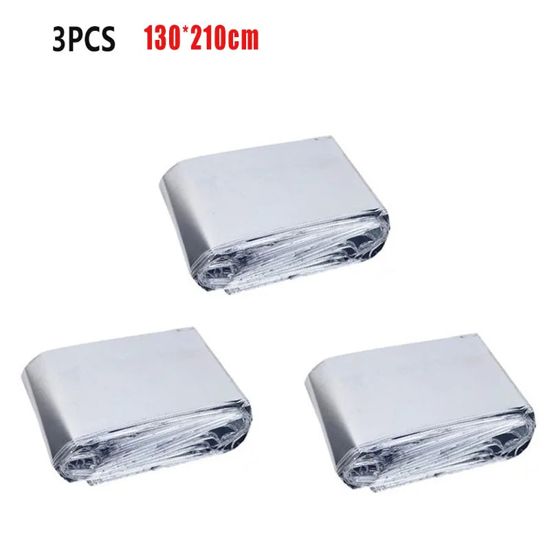 Lot De 3 Couvertures De Survie Thermiques 160x210 cm Mylar Réfléchissant Étanches by LSDLBoutique