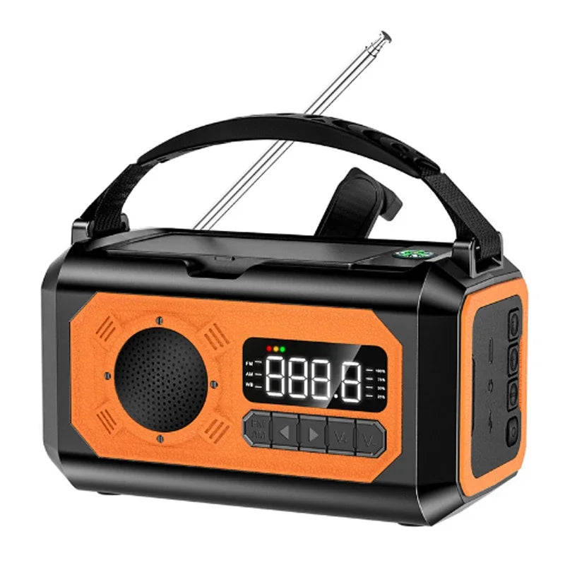Radio De Secours Solaire 12000mAh AM FM NOAA Avec Lampe Recharge USB Pour Randonnée Camping Et Urgence by LSDLBoutique