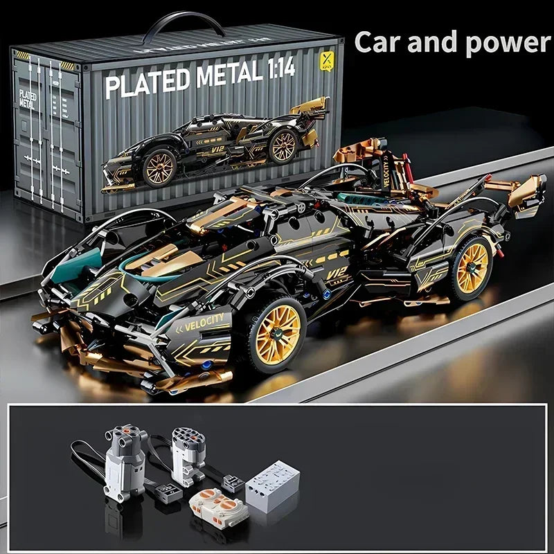 Roadster RC Voiture À Construire Tech Race 1 14e Noir Bloc Auto Bloquant ABS Version by LSDLBoutique.ch