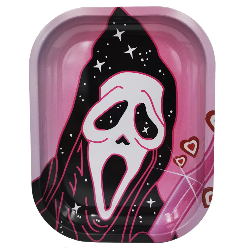 Ghost 50mm Metall-Rauchmühlen-Set mit 18x14cm Tablett