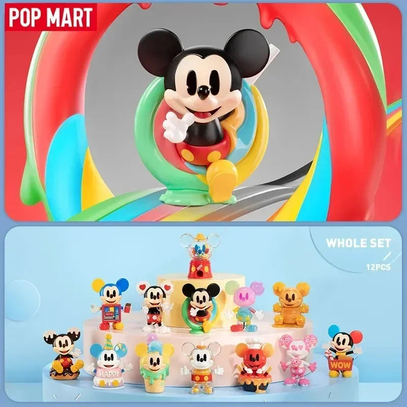 POP MART Mickey Disney PVC-Figur Kawaii Mehrfarbig