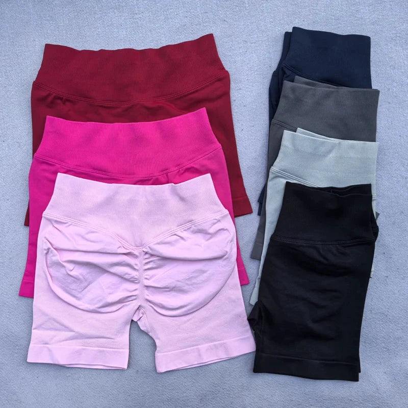 Shorts de sport Wendy LSDLBoutique – ensemble de 8 shorts sans couture, coloris variés.