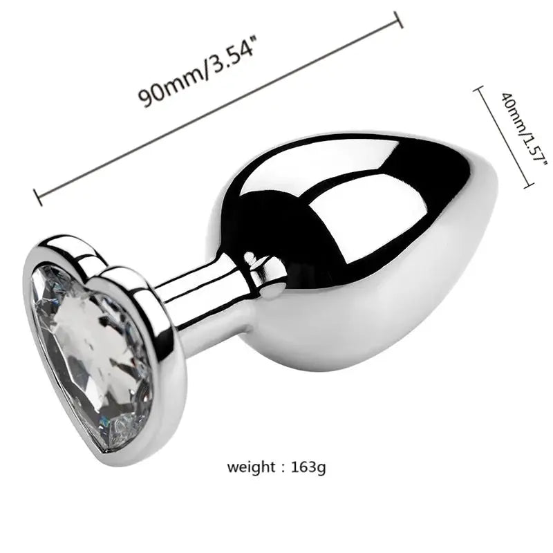 Plug anal en métal avec cristal – Set de 3 tailles