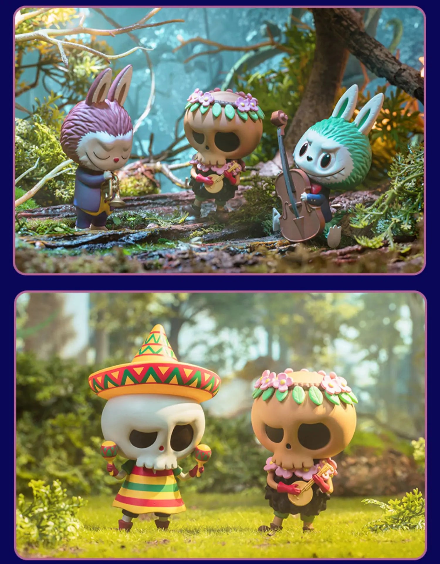 Pop Mart Labubu Forest Konzert PVC-Figurenkollektion