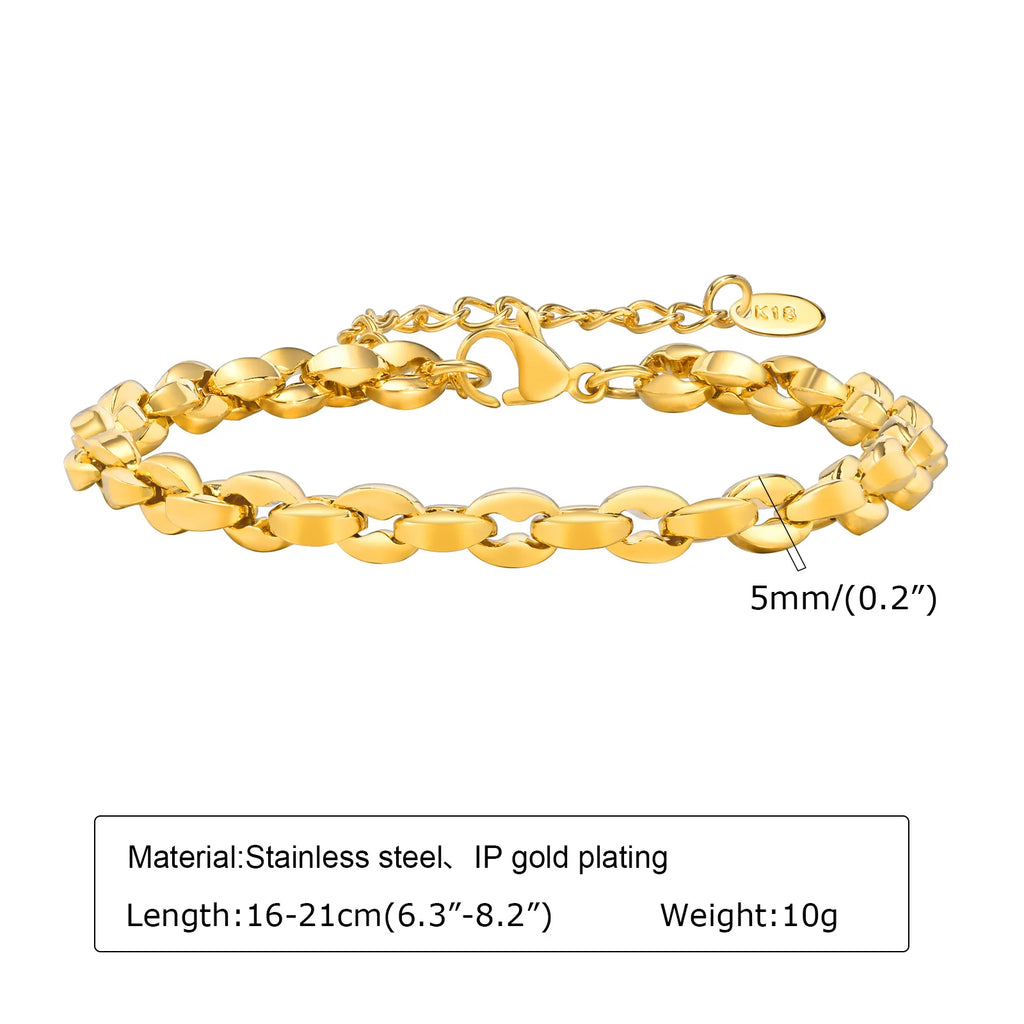 Bracelet trombone réglable – Acier inoxydable