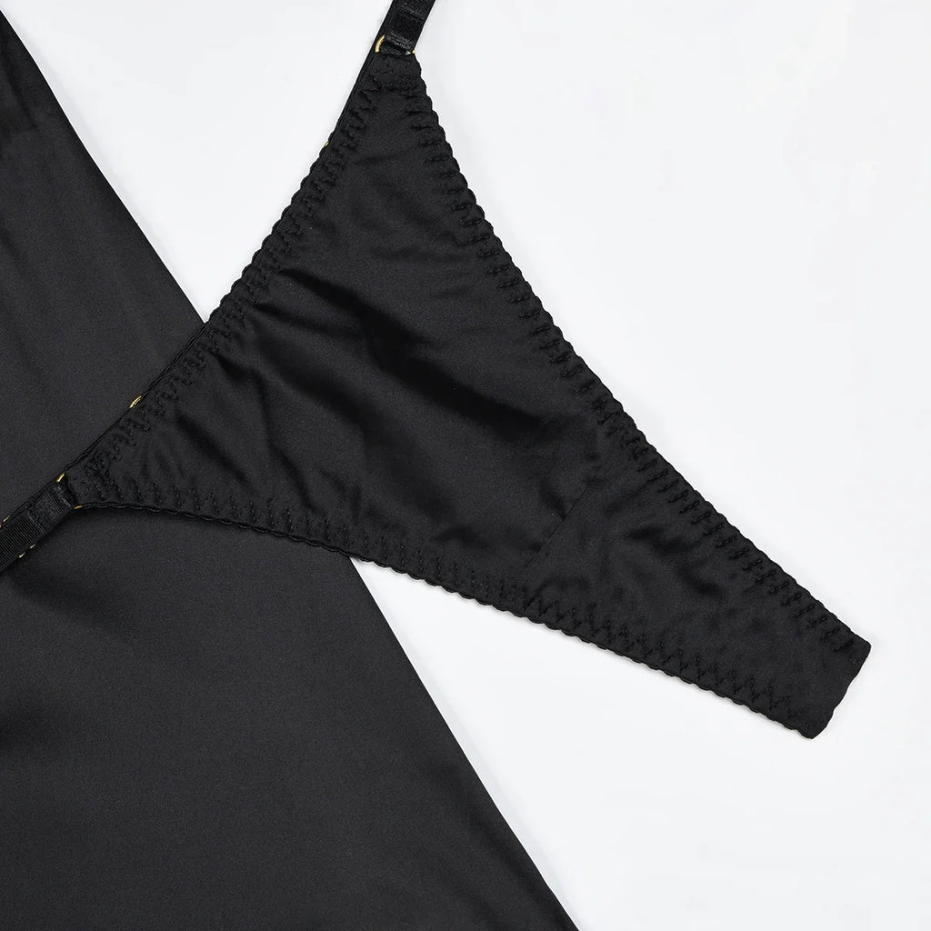 Elloace Rotes Push-Up-BH-Set aus Spitze mit gekreuzten Trägern