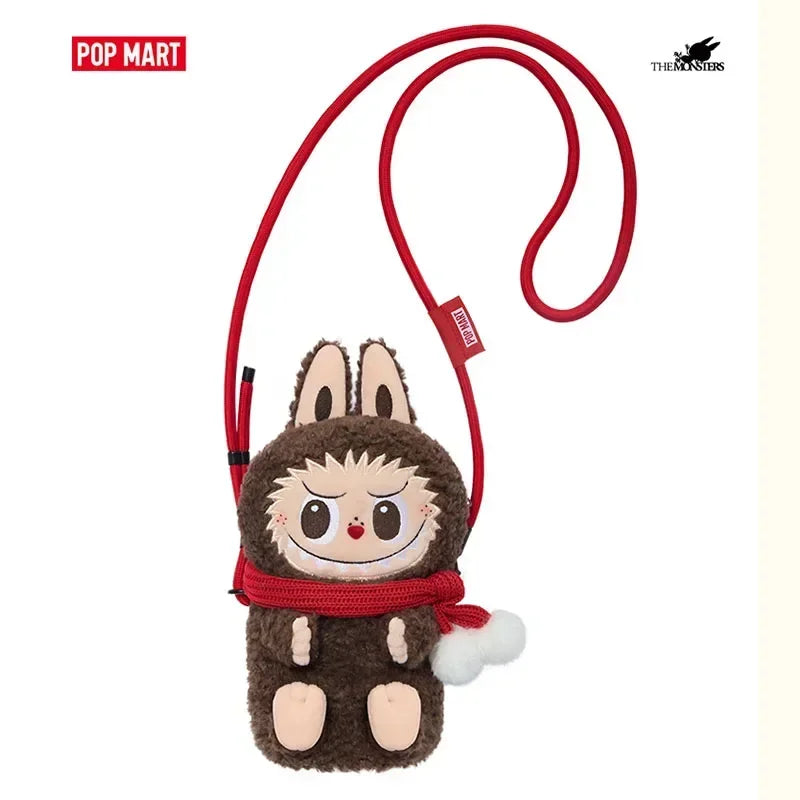 Pop Mart Labubu Die Monster Plüsch-Schultertasche, braun