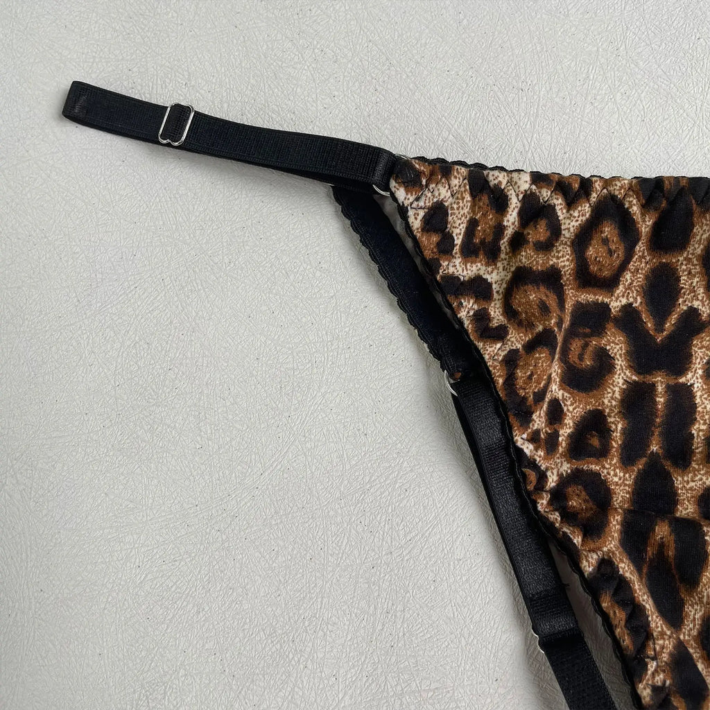 Ellolace Dessous-Set, feiner Satin und Spitze, Rot, 5-teilig