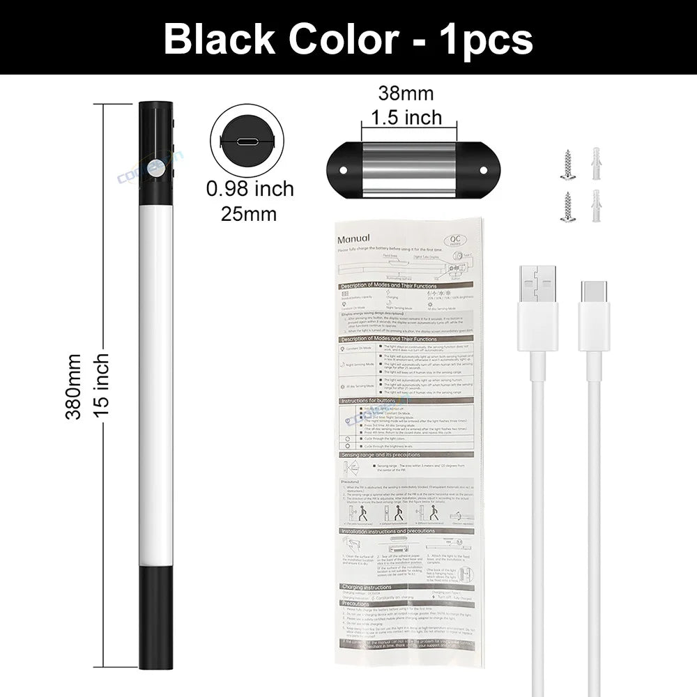 LED Motion Sensor Light Under Cabinets with Adjustable Digital Display