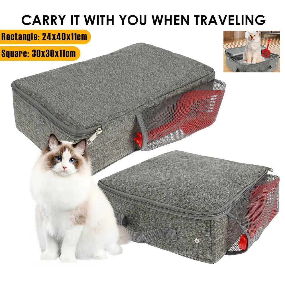 Bac À Litière Pliable Pour Chat Avec Pelle Incluse Étanche Transport Facile Et Pratique by LSDLBoutique