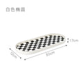 Epeiushome - Black and White Checkerboard Office Staircase, Nordic Ins Style, Square, Crescent-shaped Storage