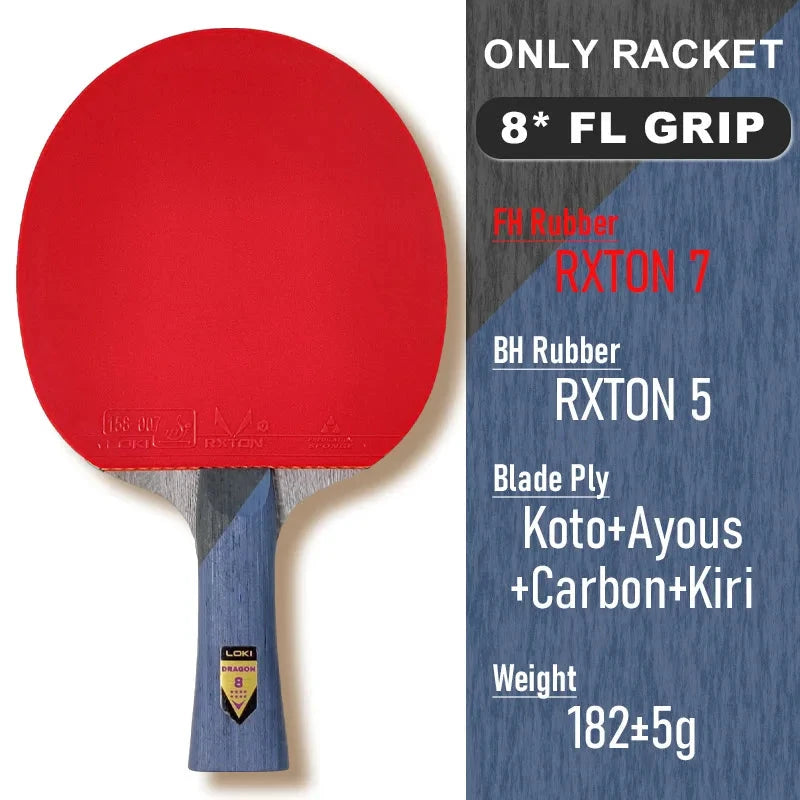 Loki Dragon Tischtennisschläger, 7-lagiges Carbonholz