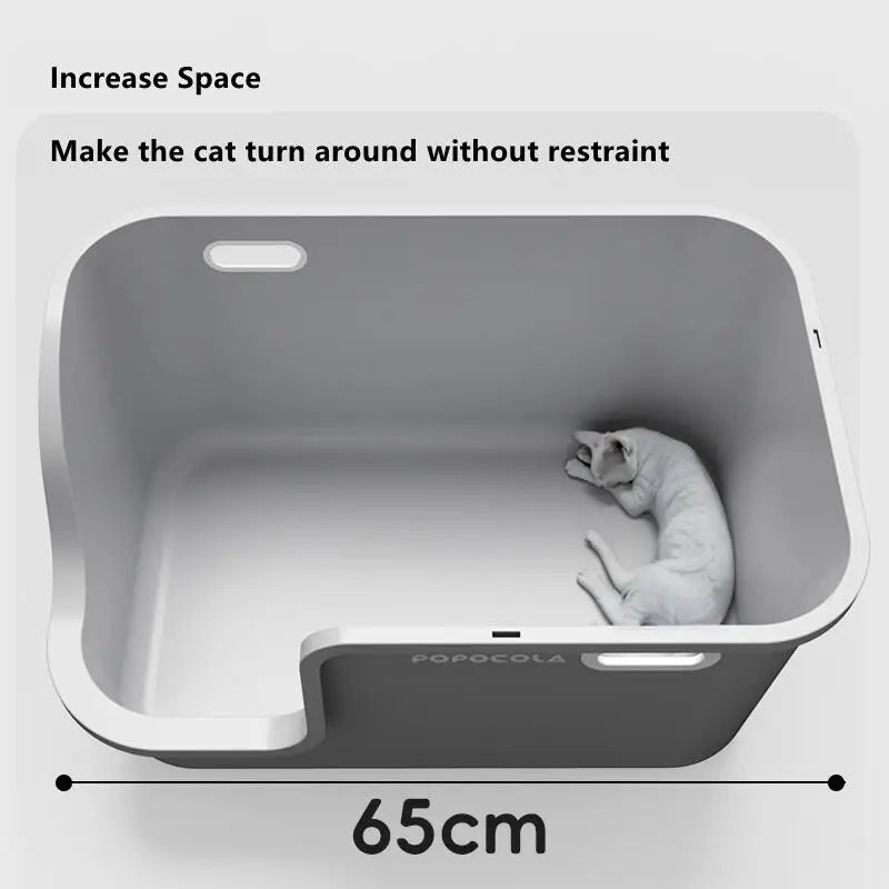 Maison De Toilette XL Pour Chat Avec Couloir Bac À Litière Ferme Anti Éclaboussures Odeurs Ouverture Supérieure by LSDLBoutique