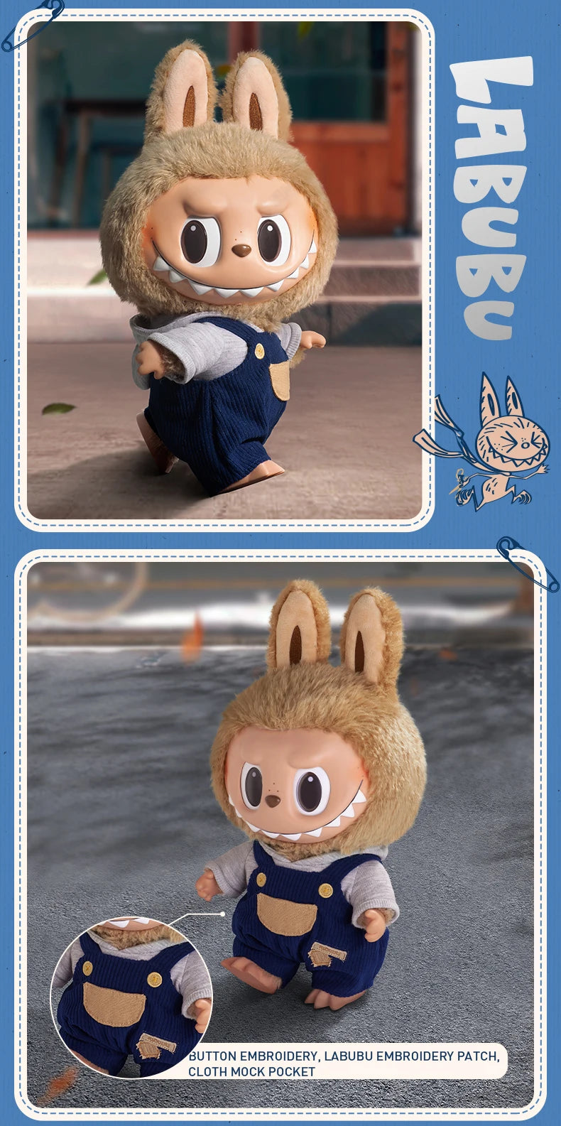 POP MART Labubu Time To Chill Beige Vinyl Plüschpuppe