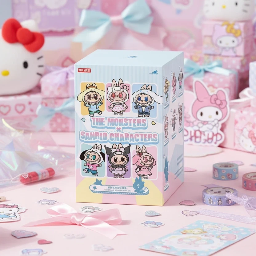 POP MART Porte-clé Peluche Labubu Hello Kitty - Sanrio Characters Series - LSDLBoutique