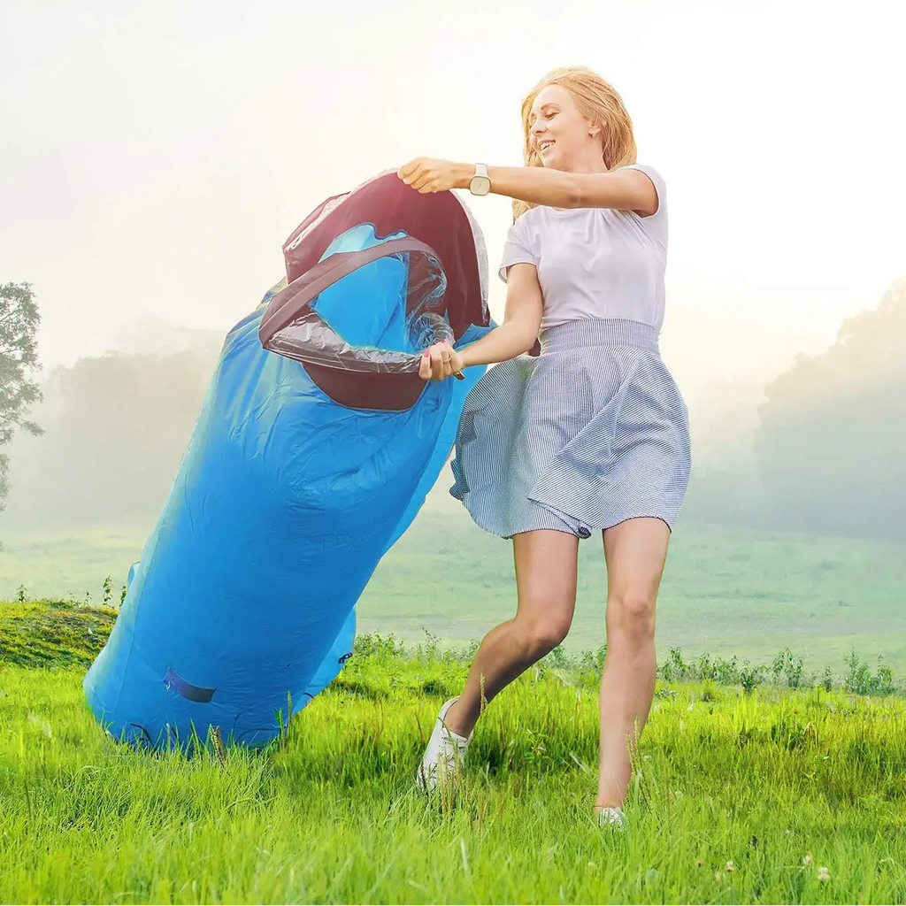 Aufblasbares Sofa – Luftsofa für Strand und Camping – mit Tasche