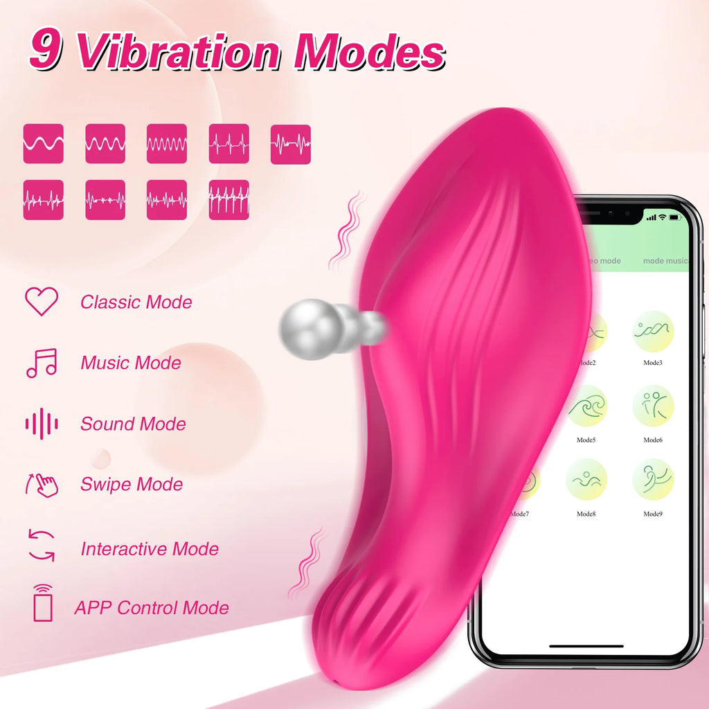 Vibromasseur Papillon Portable Télécommande Via Application Contrôle À Distance Pour Clitoris Et Point G Solo Ou À Deux by LSDLBoutique