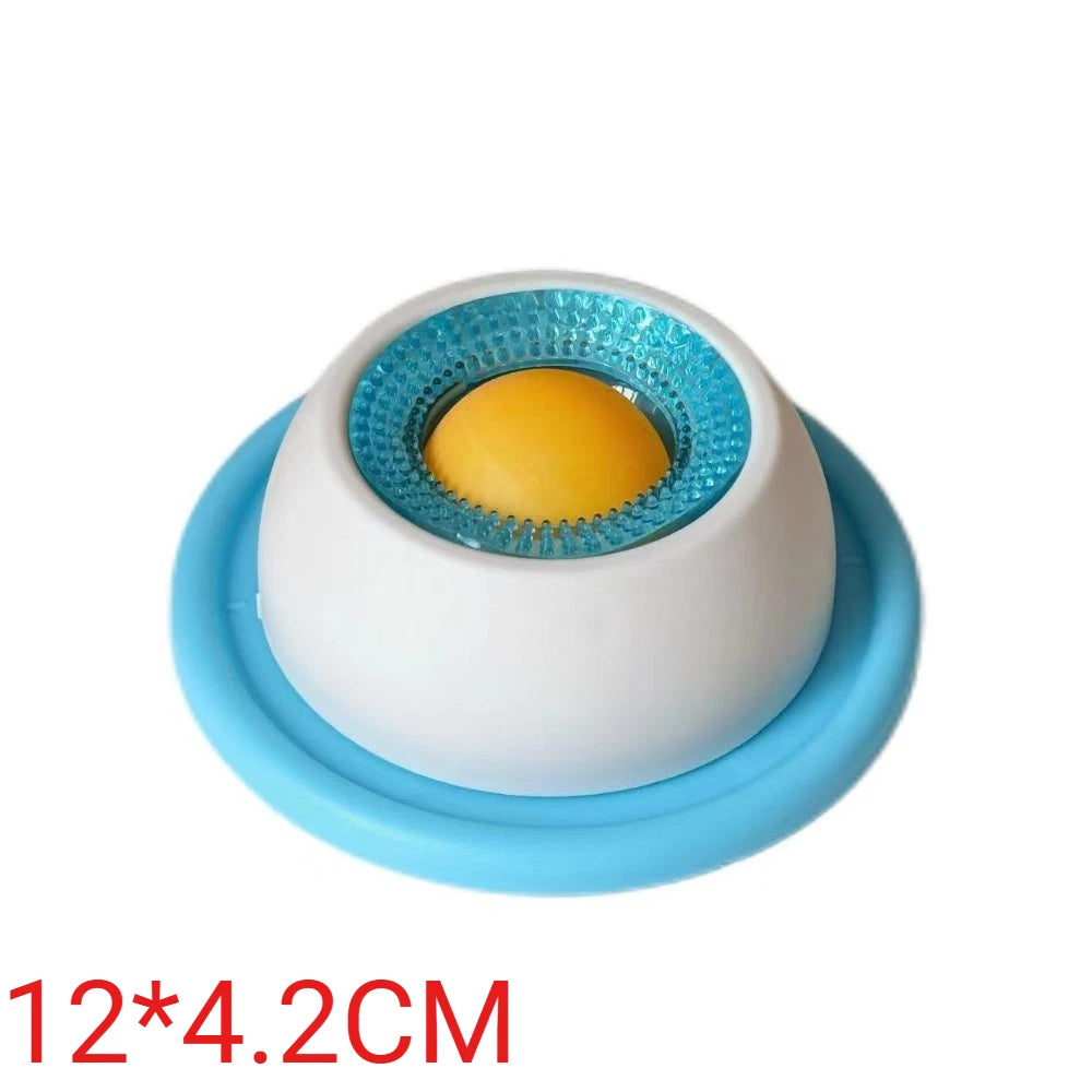 Gant de toilettage en silicone pour chiens et chats, bleu et jaune, picots souples
