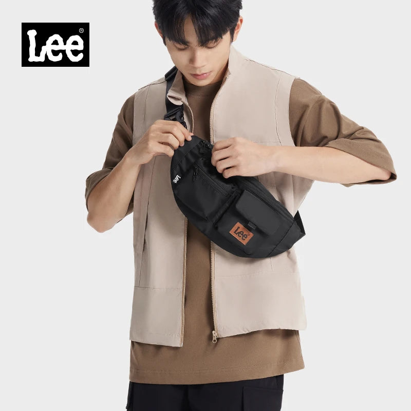 Lee Sac Banane Nylon Noir Étanche Bandoulière Réglable