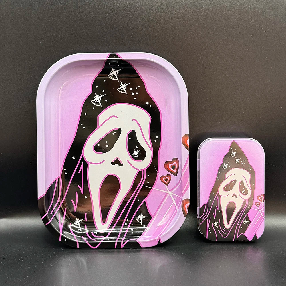 Drehunterlage 18x14 cm Weißblech für Tabak 2 Stück