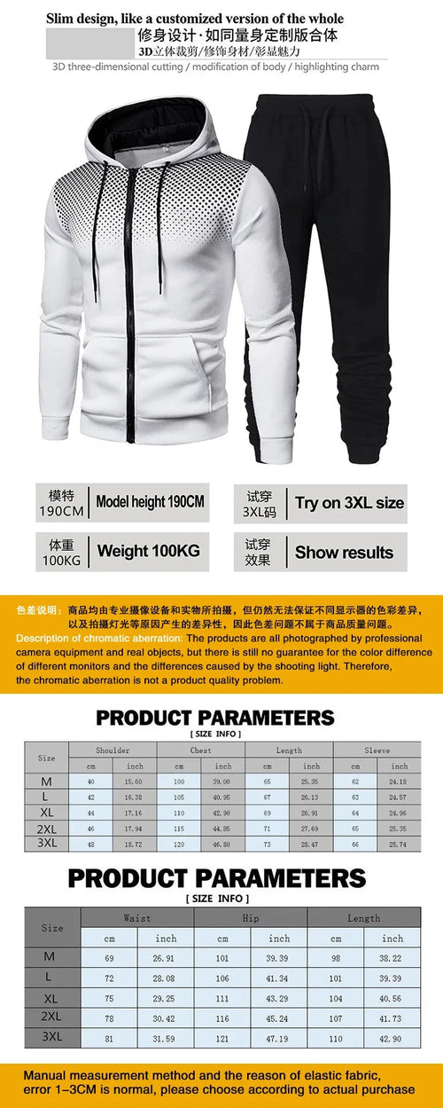 Honda Herren-Freizeit-Kapuzenjacke mit Reißverschluss, schwarz mit Polka-Dots