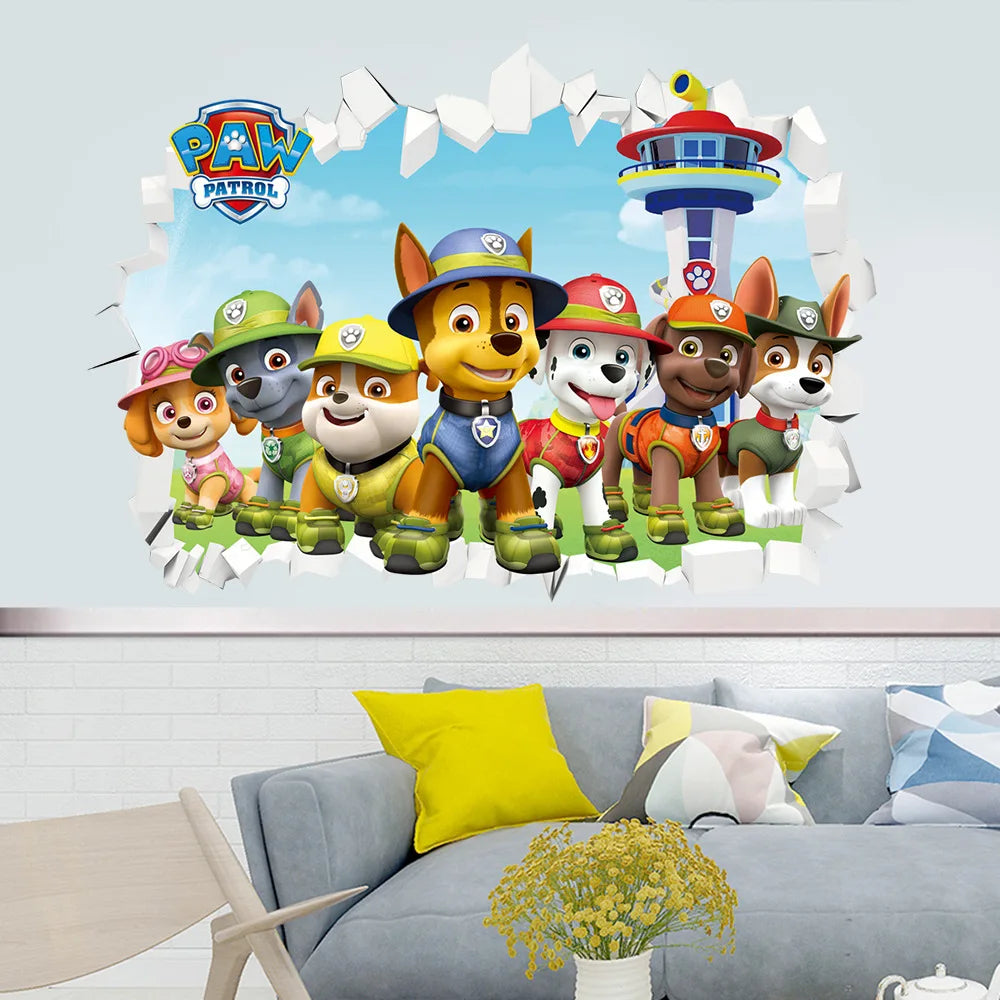 Autocollants Muraux Paw Patrol pour la Décoration de la Maison, Adhésifs Mignons, Anime Skye Chase, Graffiti Décoré, Cadeaux d'Anniversaire pour Garçon et Fille by LSDLBoutique.ch