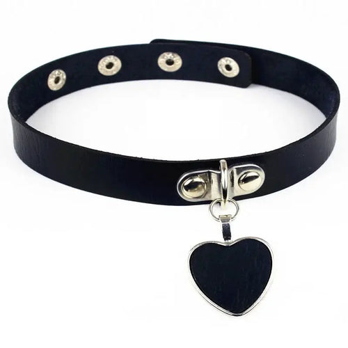 Punk Gothic Choker aus Kunstleder