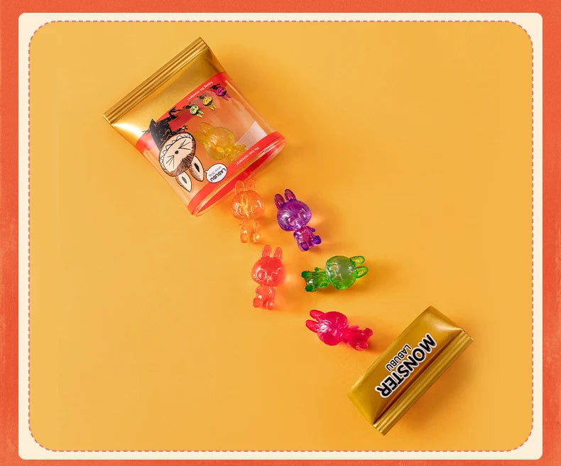 Pop Mart Labubu Candy Monsters PVC Figurine Pink Blue