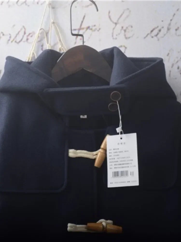 Harajuku Veste Tweed Coton Capuche Doux Pour Fille