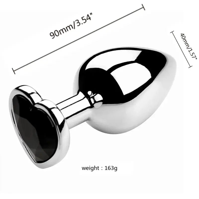 Plug anal en métal avec cristal – Set de 3 tailles