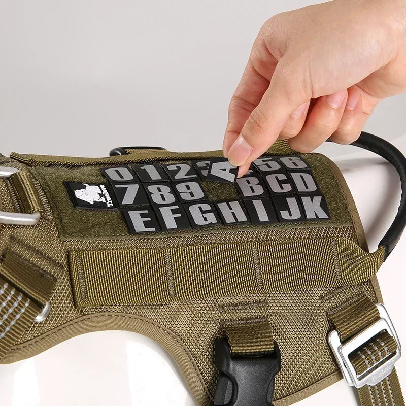 Harnais pour chien anti-évasion réfléchissant Truelove TLH7011, nylon kaki avec boucles métalliques