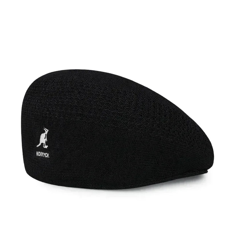 Béret En Laine Noir Motif Étoiles Tricot Été Fin Unisexe