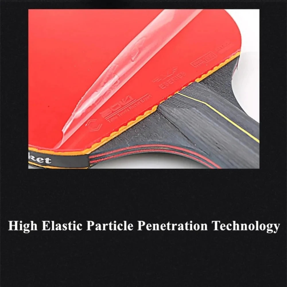 RAOVTE Tischtennisschläger-Set, rot und schwarz, 2-teilig