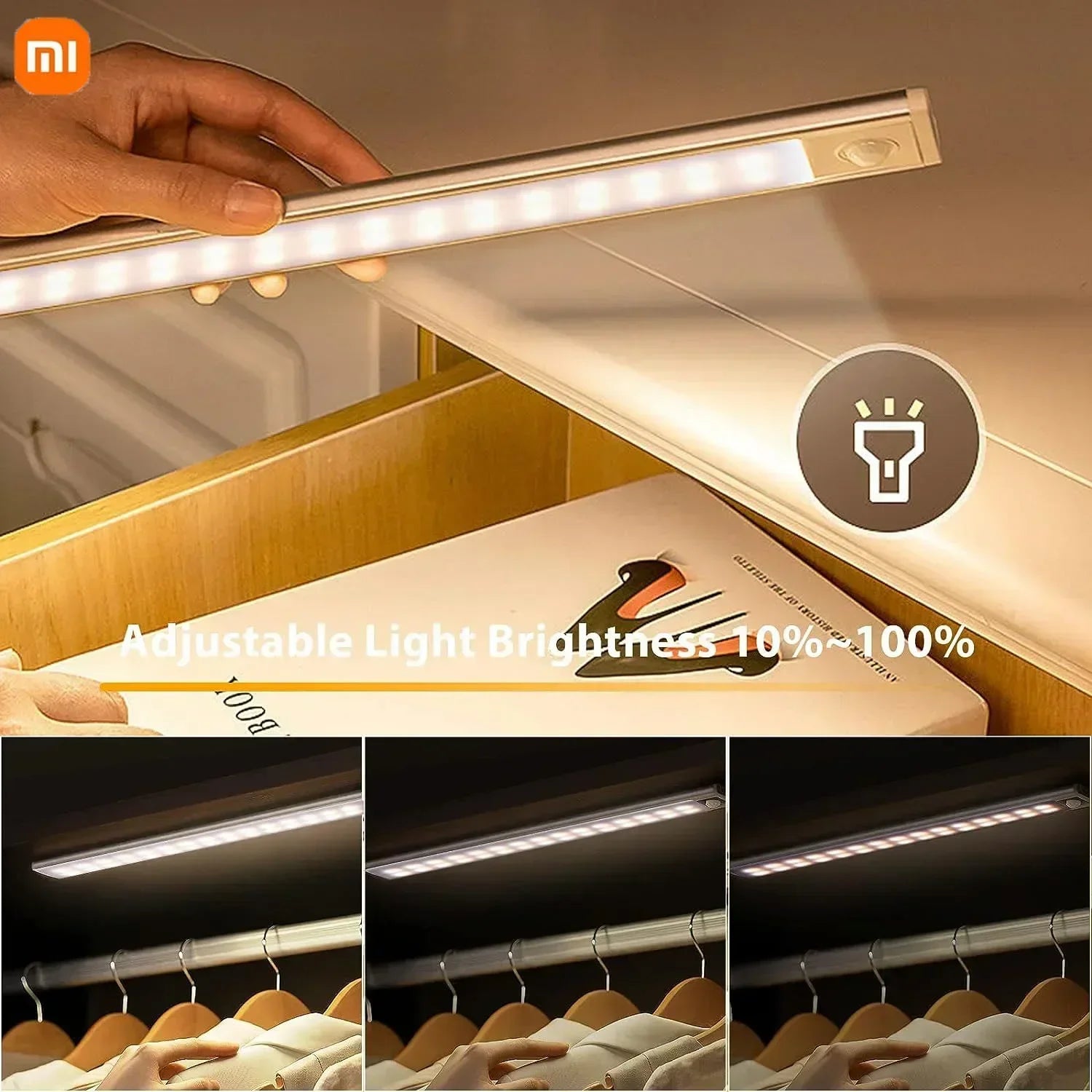 Xiaomi kabelloses LED-Nachtlicht mit Bewegungssensor, USB-Aufladung, Fernbedienung